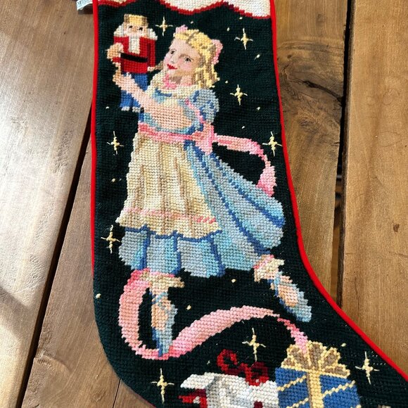 RARE Nutcracker Ballet Needlepoint Stocking CLARA - Picture 2 of 8